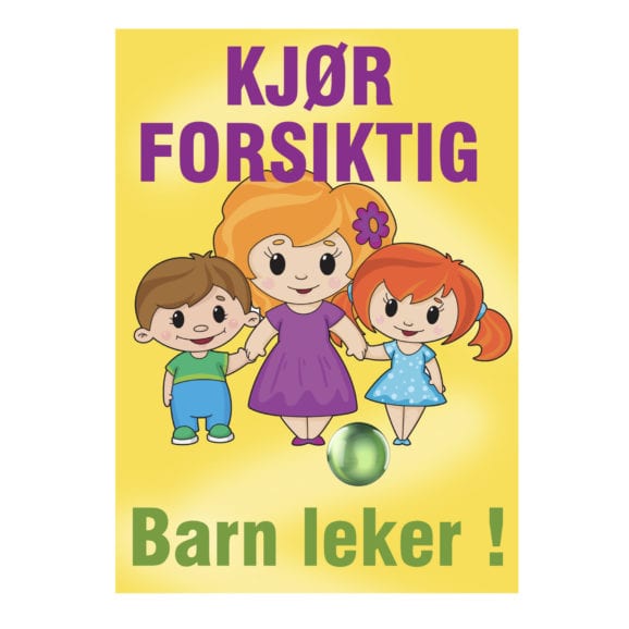 Barn leker-skilt